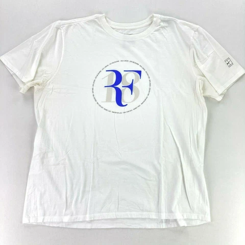 Nike Roger Federer RF 18 Championships Men's White T-Shirt • Size XL Cover