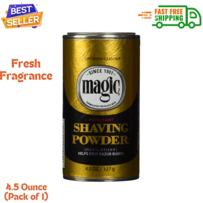 Barbear SoftSheen-Carson Magic sem lâmina para homens, pó mágico de barbear, 4,5 oz.. - Imagem 1 de 4