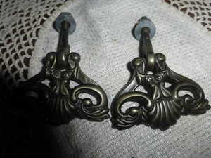 Two Vintage Antique Iron Drawer Pulls - Picture 1 of 3