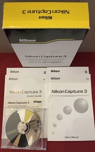 Nikon Capture 3 Editor & Camera Control Box, CD-ROM, Manuals Windows/Macintosh - Picture 1 of 7