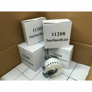 10-500 Roll Label fits Brother QL500 QL600 QL700 QL800 QL810W QL1050 QL1060N - Picture 1 of 19