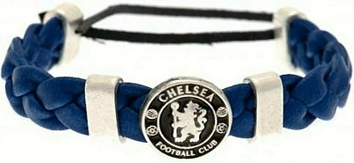 Chelsea FC Bleu PU Cuir Mode Slider Bracelet Brassard Taille Unique CFC - Photo 1/3