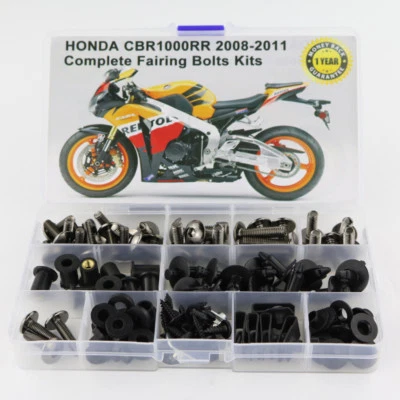 Carenado de acero pernos tornillos sujetadores kit apto para Honda CBR1000RR 08-211 gris Foto 1 de 4