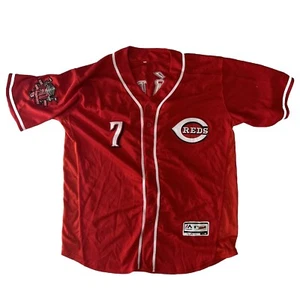 Majestic 7 Suarez Cincinnati Reds 150th Anniversary Jersey Size 40 - Picture 1 of 10