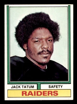 1974 Topps Football #14 Jack Tatum EX *d3 - Image 1 of 2