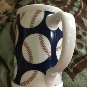 Starbucks Coffee 2007 Baseball Mug | 5" Tall Coffee Mug | 16 Oz | Navy Blue - Picture 1 of 4