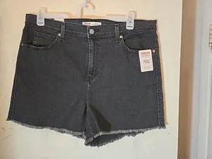 Signature By Levi Strauss Shorts Womens 18 W34 Black Heritage 3" High Rise - Picture 1 of 5