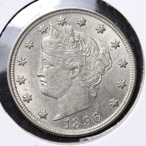 1896 Liberty V Nickel CHOICE UNC *UNCIRCULATED* MS E143 ACEY Cover