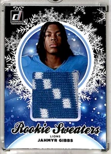 2023 Donruss Rookie Sweaters Jahmyr Gibbs RC Clothing Detroit Lions #HS-JGI - Picture 1 of 2