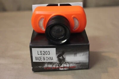 NEW Rechargeable orange dual use bicycle headlight lamp or forehead headlight - Image 1 of 4