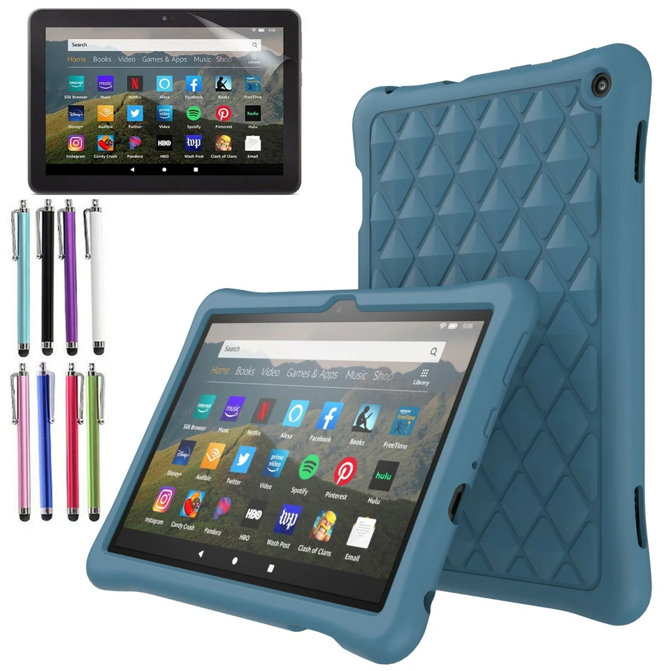 For Amazon Fire HD 8 2022 12th Gen Anti-slip Shockproof Rubber Silicone Cover - Image 1 of 1