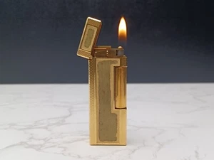 Encendedor de gas Dunhill Rollagas - Chapado en oro - Hecho en Suiza - AM10-1726 - Imagen 1 de 24