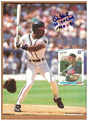 Ron Gant AUTOGRAPHED 1992 BECKETT MAGAZINE SIGNED 2X 30-30 CLUB ATLANTA BRAVES - Image 1 of 2