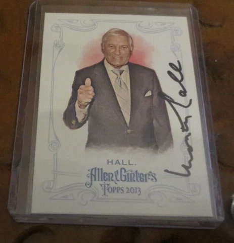 Monty Hall signed autographed card Let's Make A Deal game show host Allen Ginter Cover