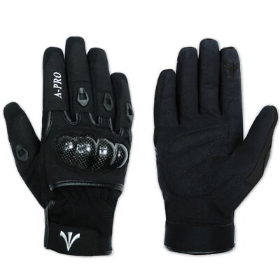 Textile Motorcycle Motorbike Scooter Sport Protective Gloves Sonicmoto Black XXL - Immagine 1 di 2