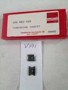 10 NEUE SKANDINAVISCHE 12X A60 VIERFACHGEWINDE HARTMETALLEINSÄTZE. Klasse: K20. (V191) - Bild 1 von 1