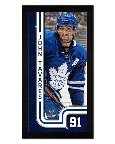Toronto Maple Leafs John Tavares 6.75" x 13" Mini Glass Front Frame NHL Hockey Cover