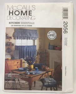 McCall's #2056 Kitchen Essentials silla cortina almohada mantel individual servilletas abuela - Imagen 1 de 3