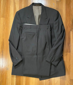 Woodward & Lothrop Wool Olive 2pc Suit Jacket 42R Pants 40x32