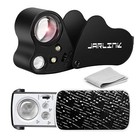 2 Pack Jewelers Loupe, 30X 60X 90X Illuminated Jewelers Eye Magnifier and Mag.