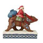 Jim Shore - Bearing Gifts For One and All - Santa Riding Brown Bear 6008875