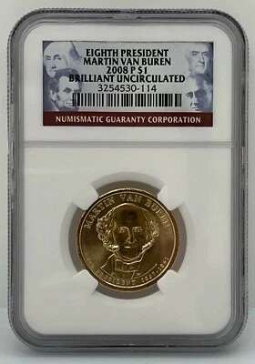 USA Eighth President 2008 P $1 Brilliant UNC  - Image 1 of 2