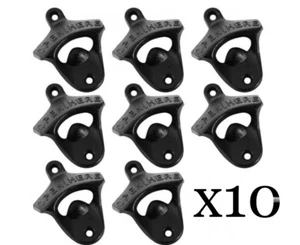 10x Wall Mounted Cast Iron Bottle Opener Black Bulk Special Beer Opener Craft 10 - Picture 1 of 3