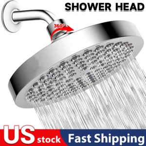 Luxury Shower Head Pressure Waterfall Bathroom Showerhead Adjustable Angles US - Picture 1 of 11