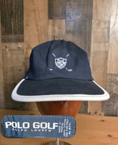 Vintage Polo Golf Ralph Lauren Adjustable Hat Cap Navy Blue - Picture 1 of 9