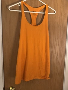 Nike Dri Fit Slim Fit Racer Back Tank Top Orange Women's Size L - Picture 1 of 5