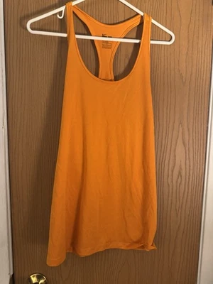 Camiseta sin mangas Nike Dri Fit ajustada espalda de corredor naranja para mujer talla L Foto 1 de 4