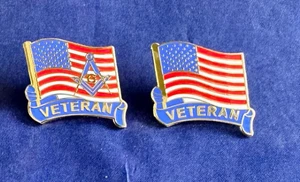 Pin de solapa masónico y no veterano - Imagen 1 de 1