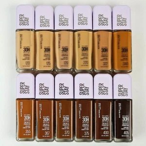 Base líquida Maybelline Super Stay 30H 1 fl oz 12 tonos lote mixto de 36 -E - Imagen 1 de 1