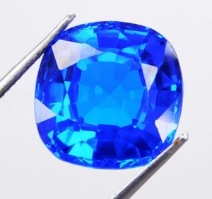 Piedra preciosa suelta impecable espinela azul cobalto natural sin calentar 14,70 quilates certificada - Imagen 1 de 9