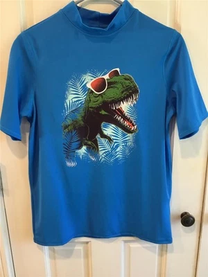 CAMISA DE NATACIÓN NIÑOS TALLA L 14-16 PROTECCIÓN CONTRA ERUPCIONES LANDS END PROTECCIÓN UV NUEVA EN CAJA COLOR AZUL Foto 1 de 4