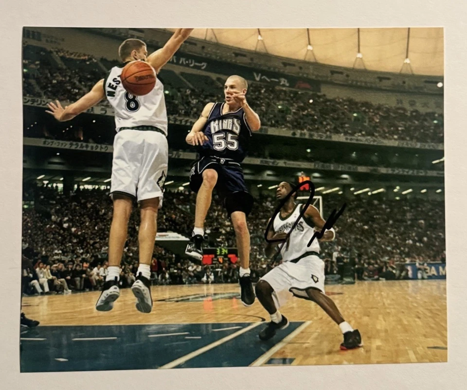 FOTO 8x10 firmada a mano por Jason Williams leyenda de los reyes sacramento certificado de autenticidad autografiado Foto 1 de 1