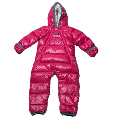Patagonia Bebé Hi-Loft PatoDown Suéter Bunting Traje de Nieve Rosa 12M - 18M 600 Relleno Foto 1 de 4