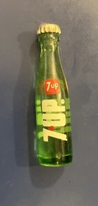 70’s Mini 3” 7-UP bottle W Cap. Full. - Picture 1 of 5