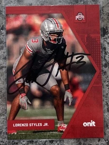 Biglietto Lorenzo Styles autografato Onit NIL autografato firmato a mano Ohio State - Foto 1 di 2