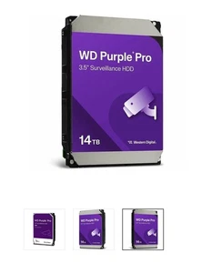 WD WD141PURP 3.5" Purple Pro 14TB 7200RPM SATA Hard Drive, 6 Gbps - Afbeelding 1 van 1