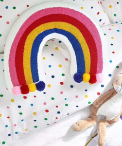 JOULES NEXT LITTLE Rainbow Cushion SUPER SOFT Kids Children TOTALLY UNIQUE - Picture 1 of 3