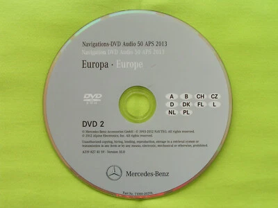 DVD NAVIGATION MERCEDES-BENZ AUDIO 50 APS DEUTSCHLAND 2013 A B E GL M R NTG 2.5 - Bild 1 von 2