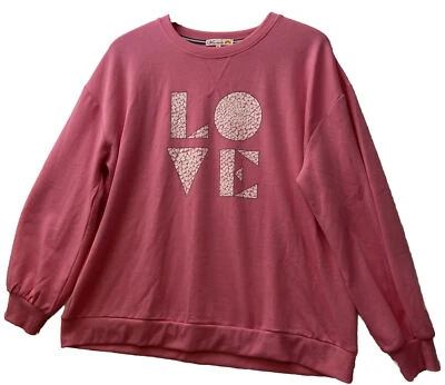 c c california Pullover Sweater XL Pink Long Sleeve Crew Neck  - Image 1 of 4