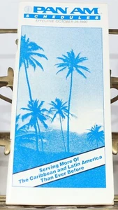 Pan Am Airline Schedules Timetables Effective October 28 1990 - Picture 1 of 4