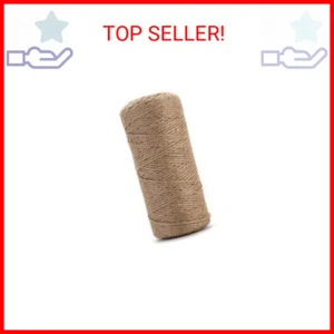 Jute Twine String Hemp Rope - 328 Feet 2mm 3ply Natural Burlap Cord Rolls for DI - Picture 1 of 2