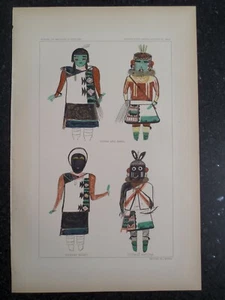 Hopi Walpi Pueblo Kachinas Hopak und Mana Kokyan Wuqti, Puukon Katcina Arizona - Bild 1 von 3