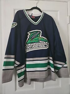 Florida Everblades Jersey Mens L Blue ECHL Hockey Authentic Stitched