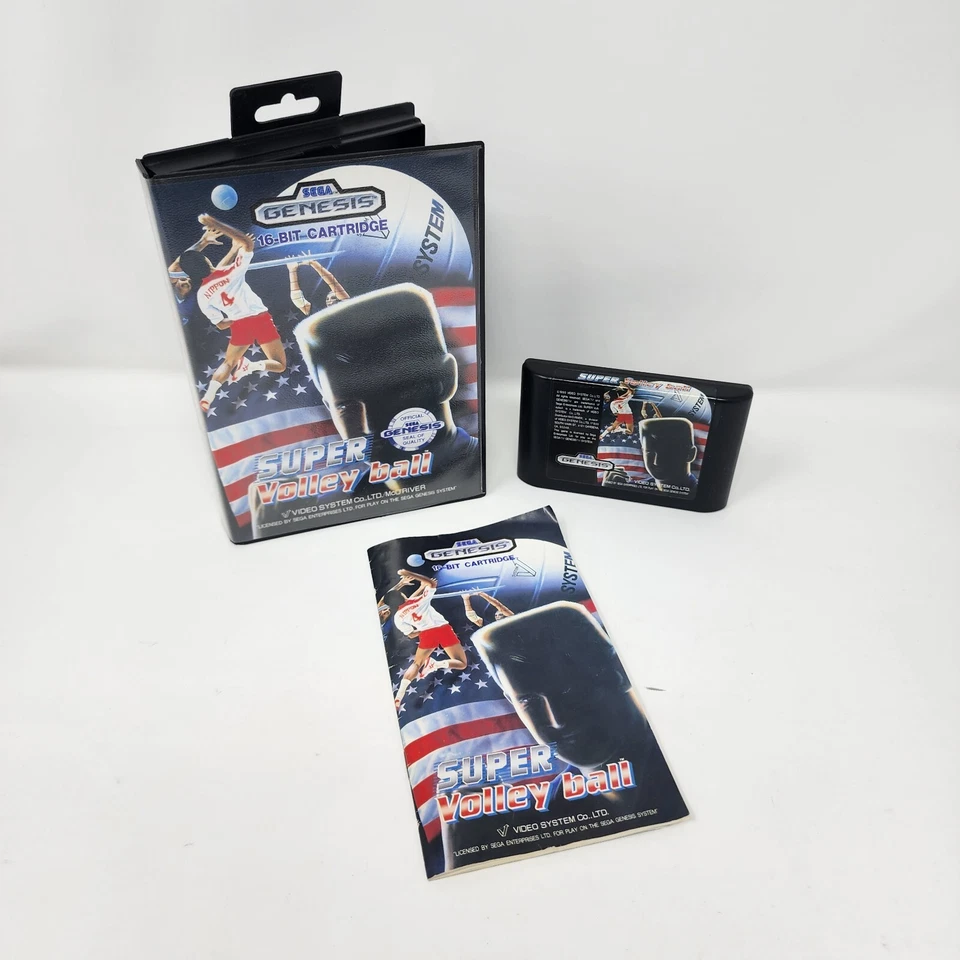 Super Volley Ball (Sega Genesis) Complete in Box - Authentic & Tested - Image 1 of 4