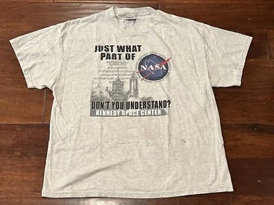 Футболка с логотипом Kennedy Space Center NASA серая мужская размер XL Rocket Science Shuttle - Изображение 1 из 4