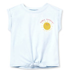Toddler 5T Girls' Tie-Front "Hello Sunshine" T-Shirt, Light Blue - Cat & Jack